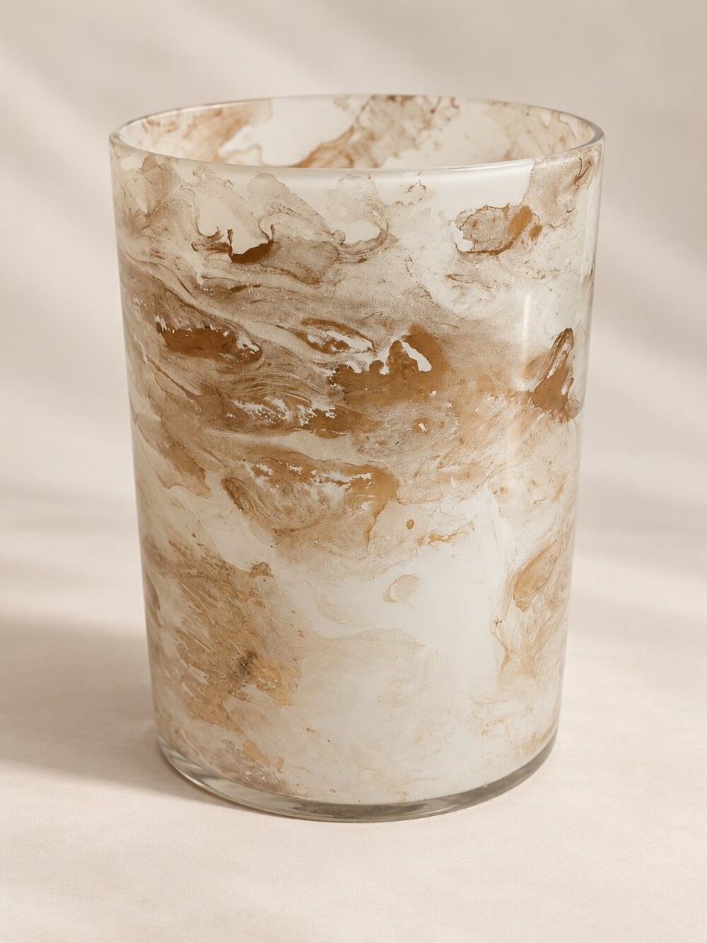 Aman Home Collection Marbled Glass Vase NWT Made in India